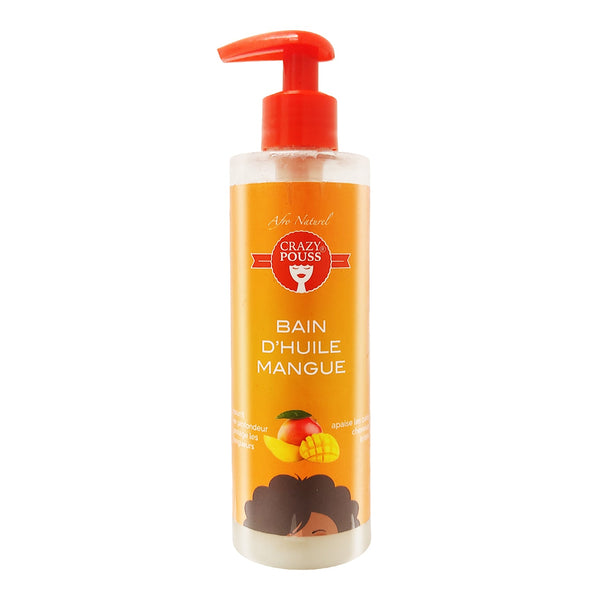 CRAZY POUSS - Bain d'huile à la mangue - Soin capillaire qui hydrate, nourrit et fortifie vos cheveux