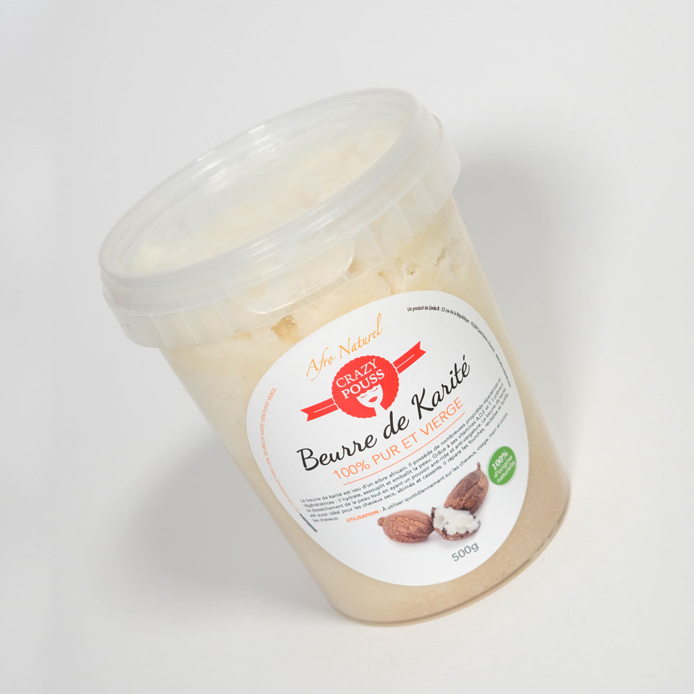 CRAZY POUSS - Crème coiffante - Protectrice - Au beurre de karité - Jaune