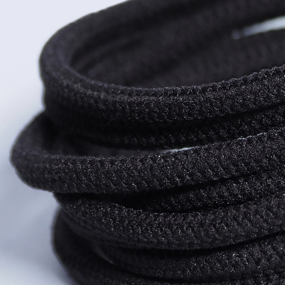 CRAZY POUSS - Lot de 8 élastiques côtelés - Taille S - Noir