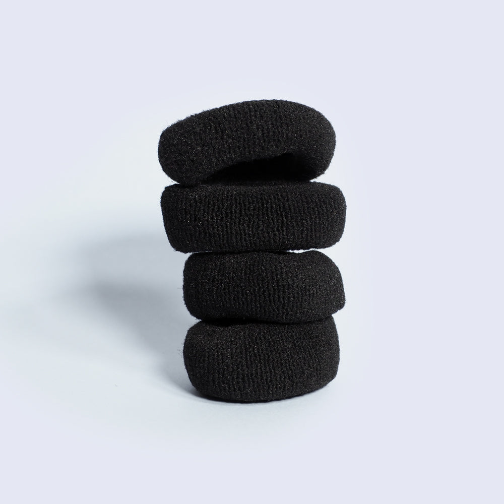 CRAZY POUSS - Lot de 4 élastiques épais Taille S - Noir