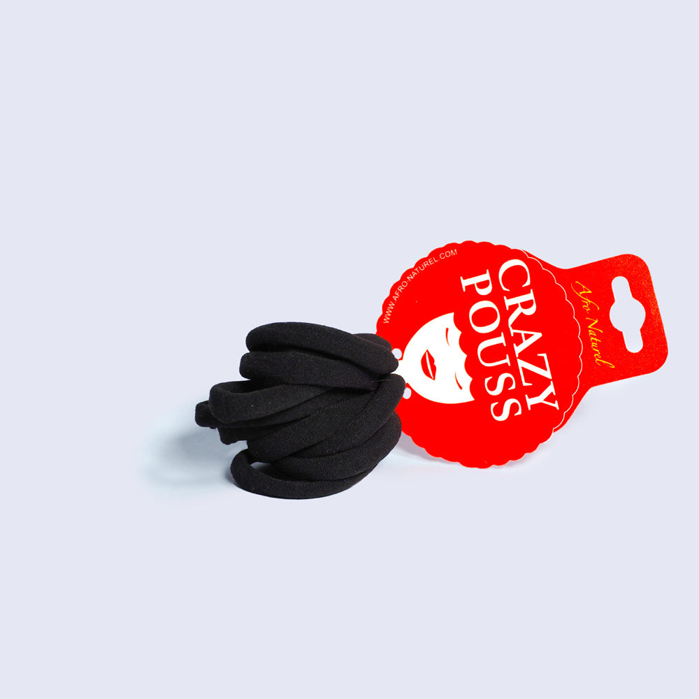 CRAZY POUSS - 10 élastiques - Taille S - Noir