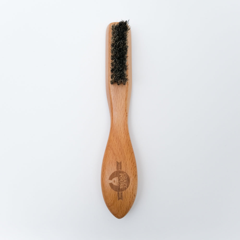 CRAZY POUSS - Mini brosse en bois arrondi