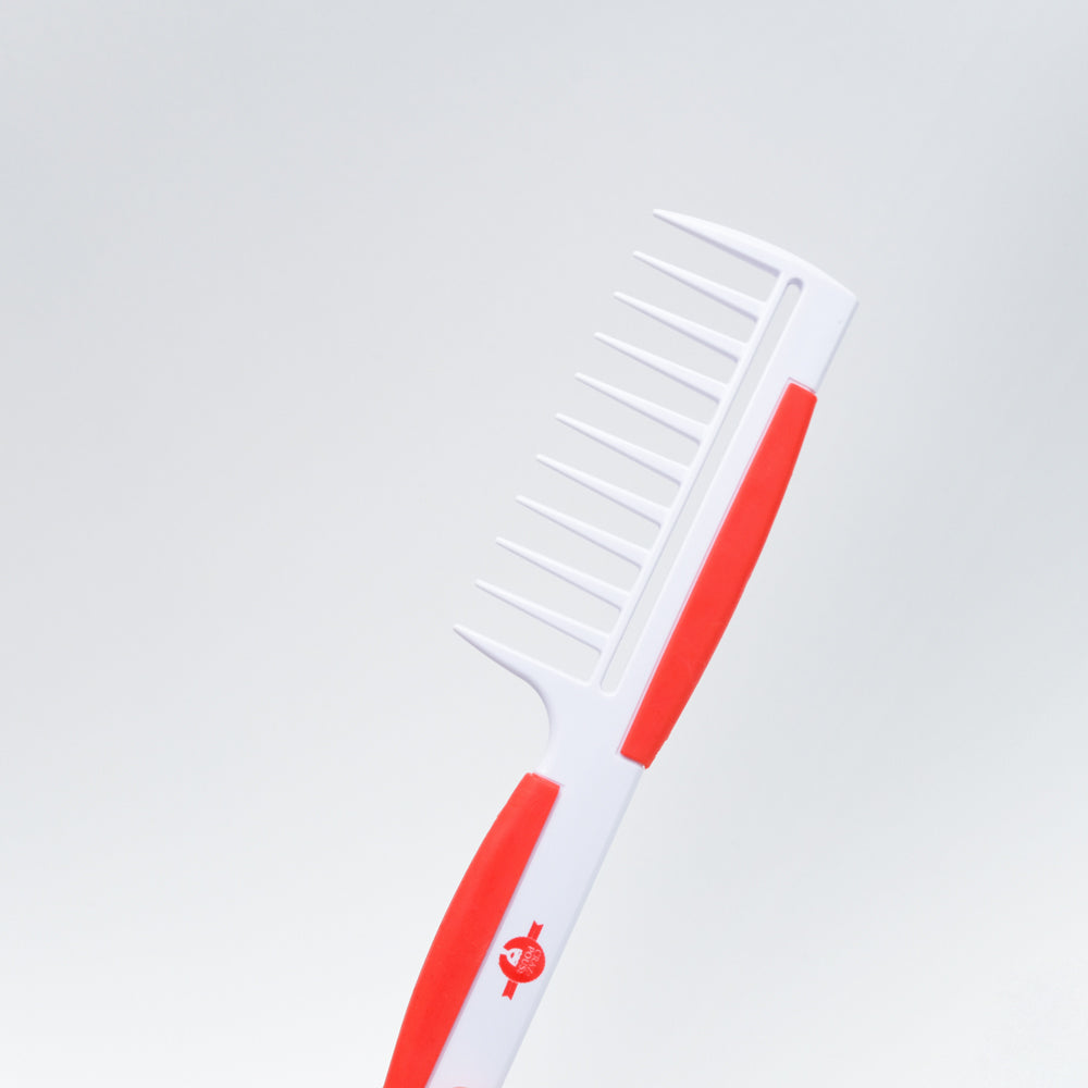 CRAZY POUSS - Peigne blanc & rouge