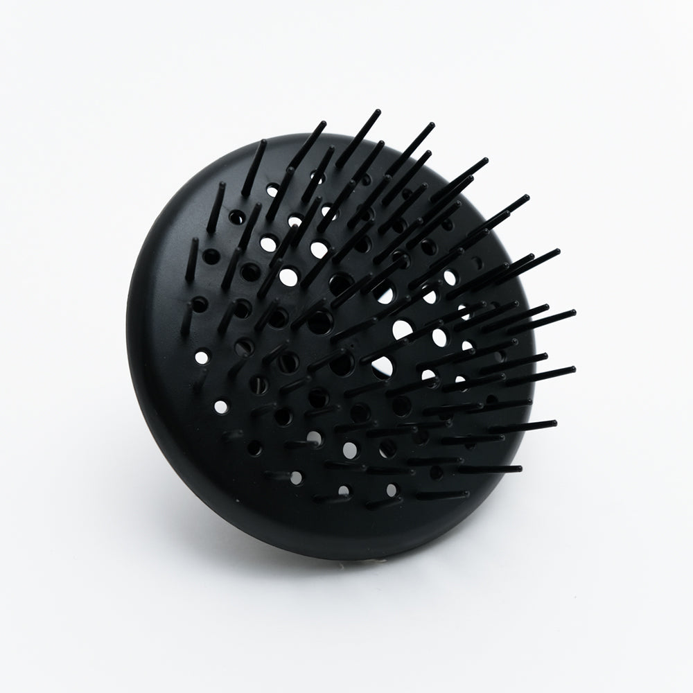 CRAZY POUSS - Brosse ronde massante - Large picots - Noire