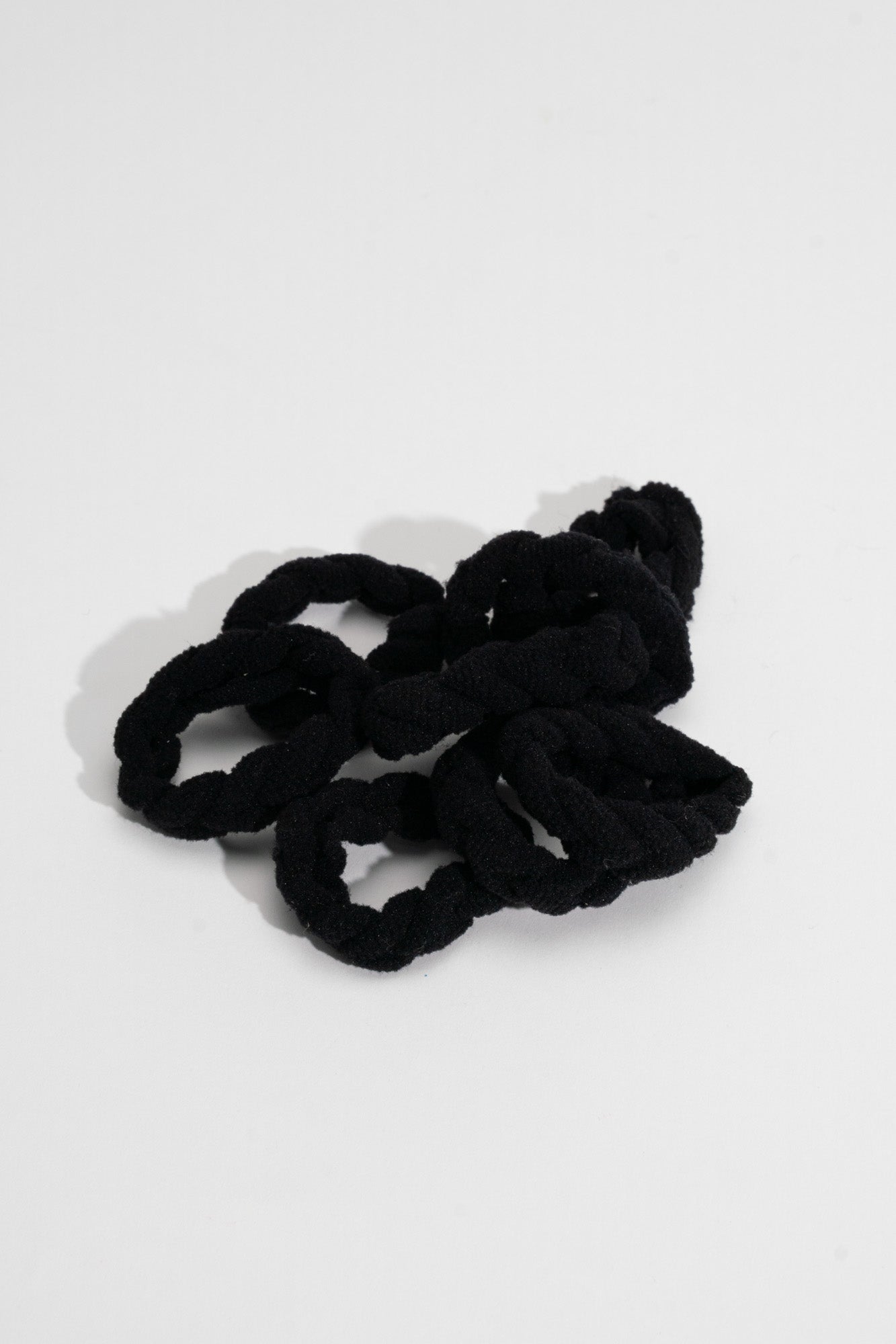 CRAZY POUSS - Lot de 8 élastiques striés - Taille XS - Noir