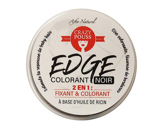 CRAZY POUSS - Gel edge colorant et fixateur - Noir 2 en 1
