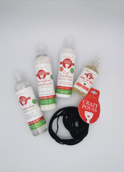CRAZY POUSS - Pack routine capillaire - 5 produits essentielles pour prendre soin de vos cheveux, les hydrater et les adoucir