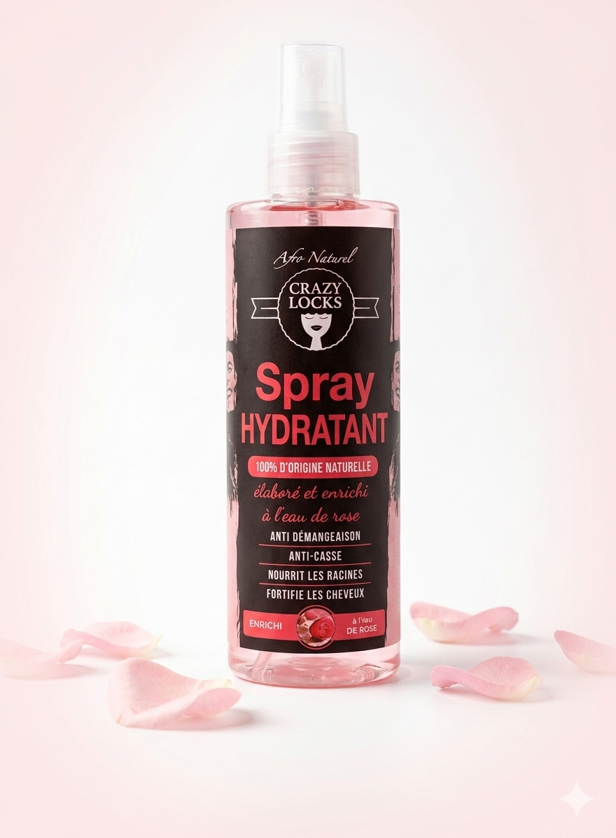 CRAZY LOCKS - Spray Hydratant eau de Rose 250ml