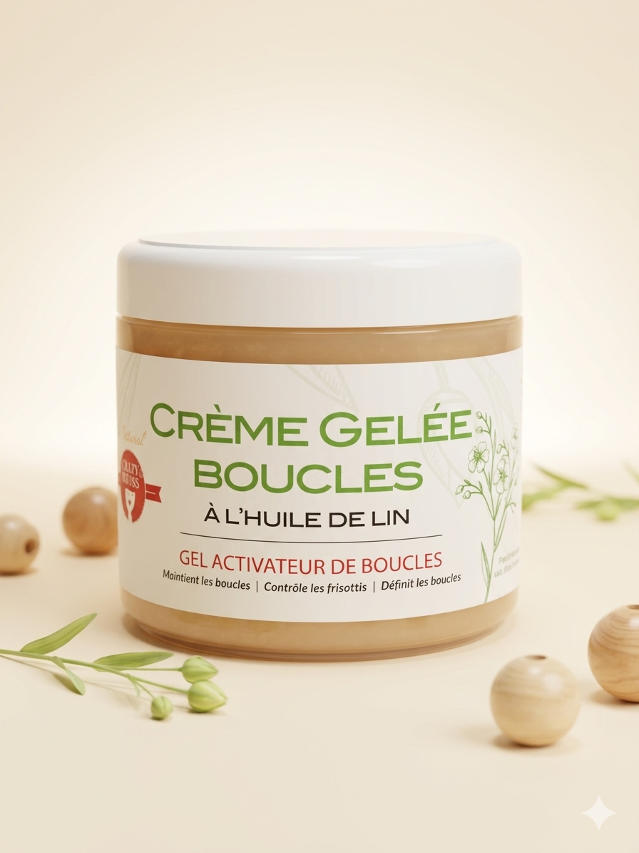 Crème Gelée pour Boucles à l’Huile de Lin 500ml
