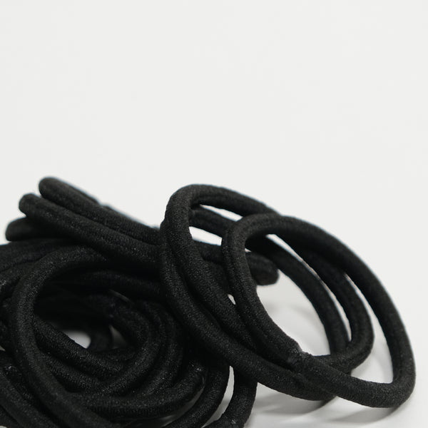 CRAZY POUSS - Lot de 18 élastiques striés - Taille S - Noir - Elastiques pour garder sans casse vos styles de coiffures