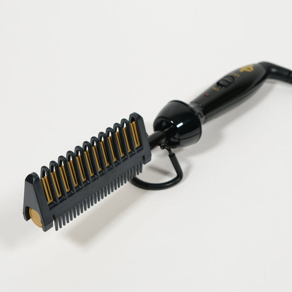 CRAZY POUSS - Peigne chauffant small - Noir - Accessoire conçu spécialement pour lisser vos cheveux crépus sans l’abimer