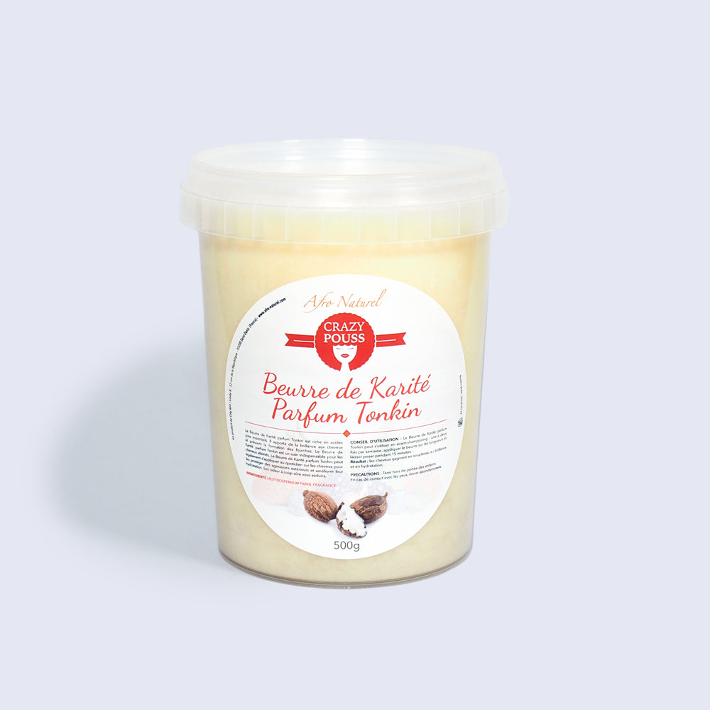 CRAZY POUSS - Crème coiffante - Protectrice - Au beurre de karité - Jaune - Soin capillaire qui apporte de la brillance à vos cheveux