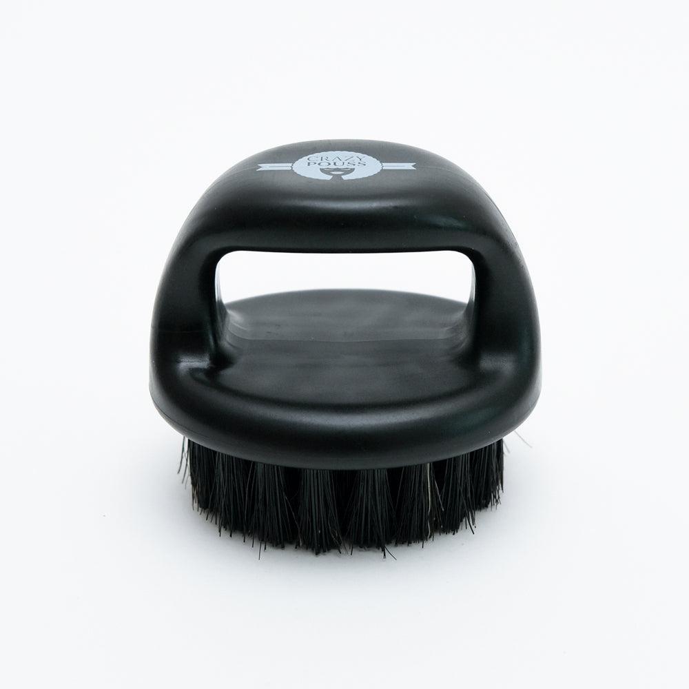 CRAZY POUSS - Mini brosse barbe - Noire - Accessoire pour dompter vos barbes, vos moustaches, outil idéal pour le voyage