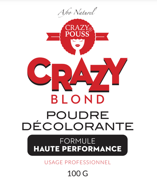 CRAZY POUSS - Poudre décolorante Crazy blond - Produit haute performance pour renforcer les liaisons à l'intérieur de la fibre capillaire