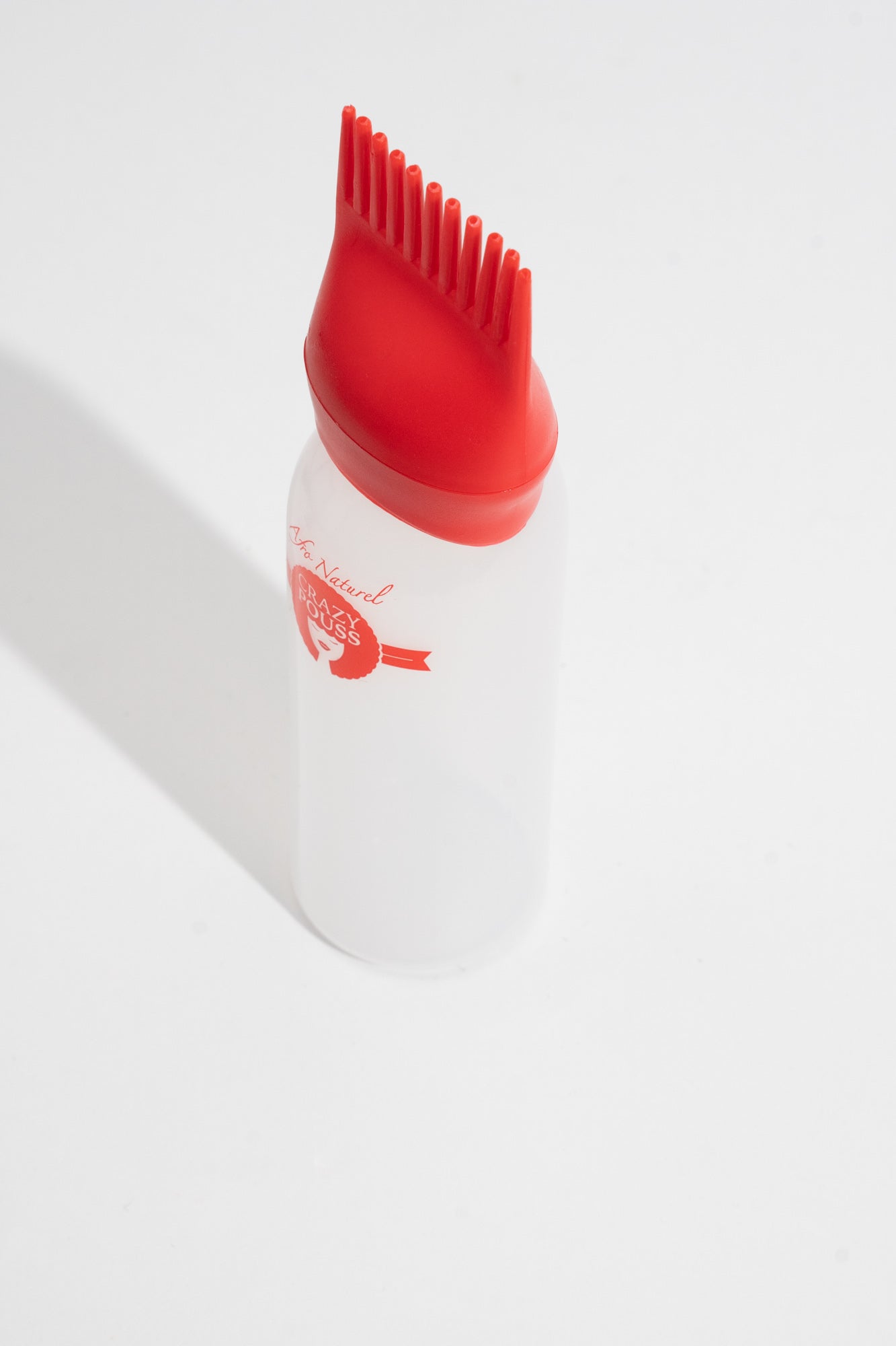 CRAZY POUSS - Flacon applicateur d'huiles - Rouge et blanc - Accessoire avec embout pour appliquer les huiles sur vos cheveux