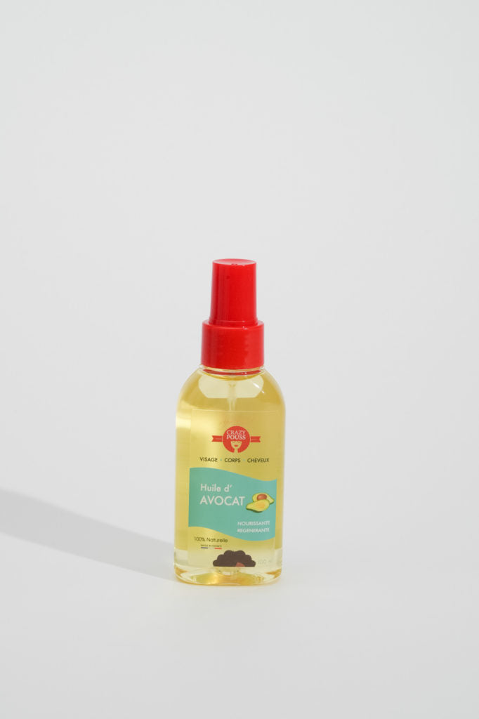 CRAZY POUSS - Huile visage corps cheveux 100ml - Produit polyvalent pour votre corps, vos cheveux et votre visage