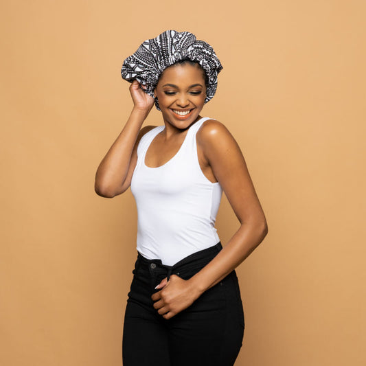 BONNET EN SATIN IMPRIME WAX