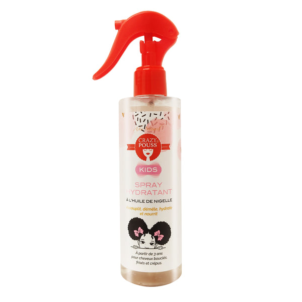 CRAZY POUSS - Spray hydratant Crazy Kids - Spray à l'huile de nigelle pour prendre soin des cheveux de vos enfants