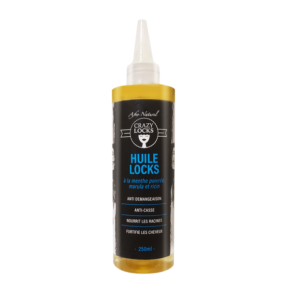 CRAZY LOCKS - Huile locks - Pour apaiser le cuir chevelu - Noire - Produit pour entretenir vos locks
