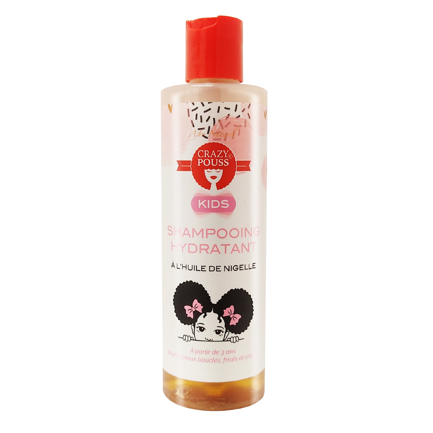 CRAZY POUSS - Shampoing hydratant crazy Kids - Produit capillaire pour prendre soin des cheveux crépus et bouclés de vos enfants