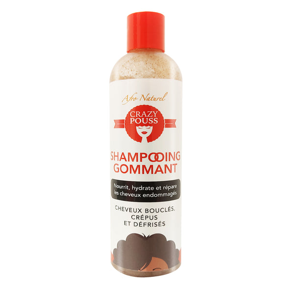 CRAZY POUSS - Shampoing Gommant - Soin capillaire pour entretenir vos cheveux agressés, étouffés et les démangeaisons